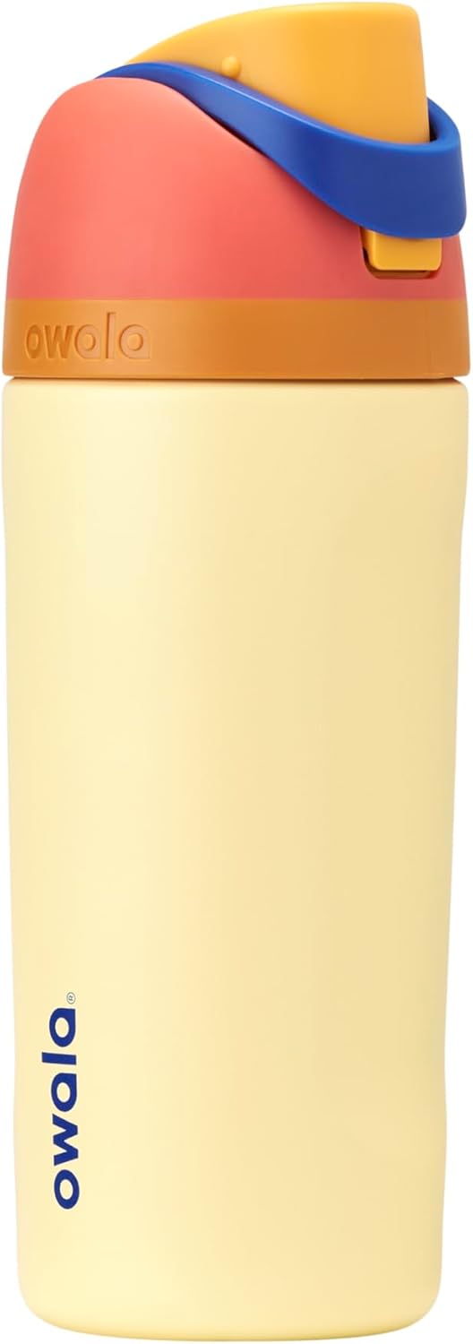 Owala FreeSip Insulated Stainless Steel Water Bottle with Straw, BPA-Free Sports Water Bottle, Great for Travel, 24 Oz, Denim