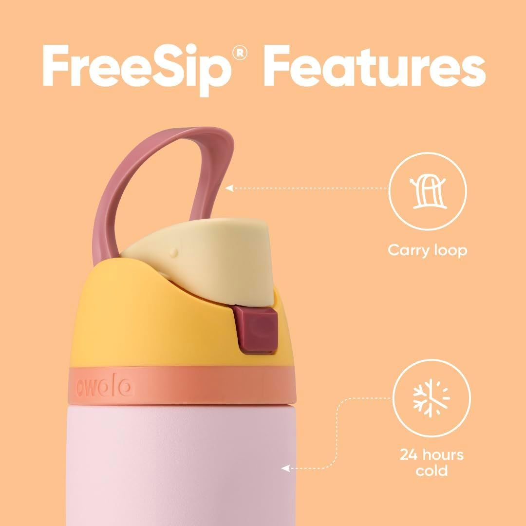 Owala FreeSip Insulated Stainless Steel Water Bottle with Straw, BPA-Free Sports Water Bottle, Great for Travel, 24 Oz, Denim