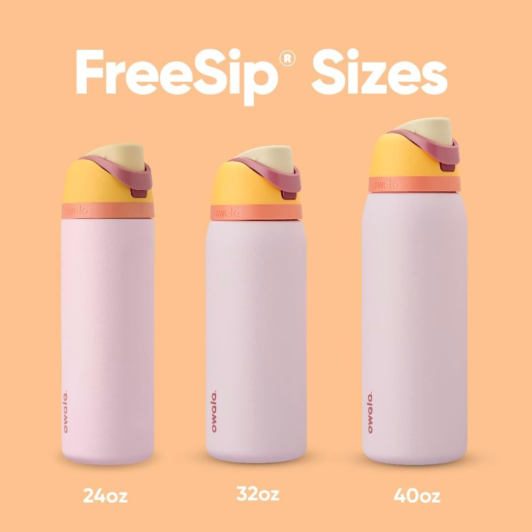 Owala FreeSip Insulated Stainless Steel Water Bottle with Straw, BPA-Free Sports Water Bottle, Great for Travel, 24 Oz, Denim
