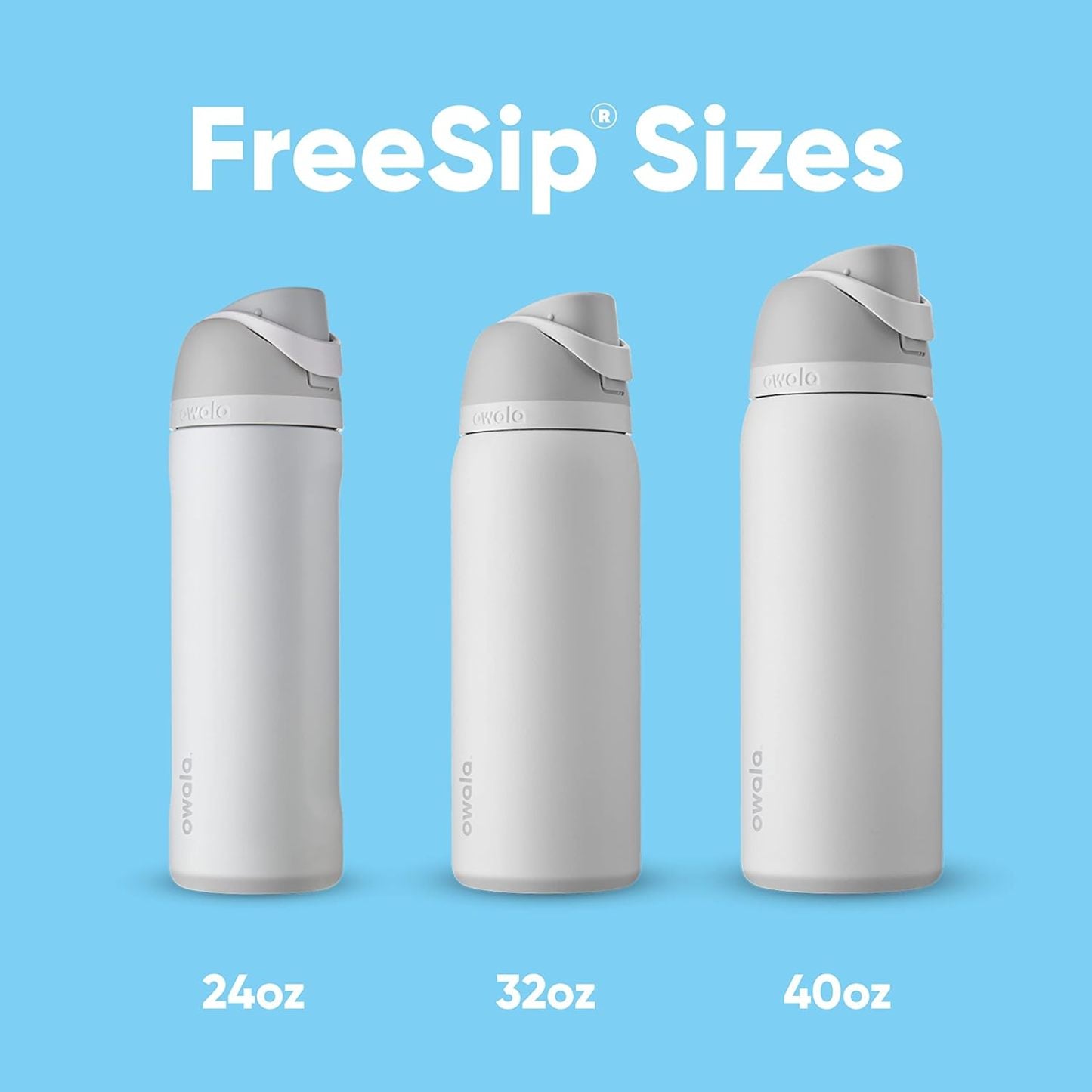Owala FreeSip Insulated Stainless Steel Water Bottle with Straw, BPA-Free Sports Water Bottle, Great for Travel, 24 Oz, Denim
