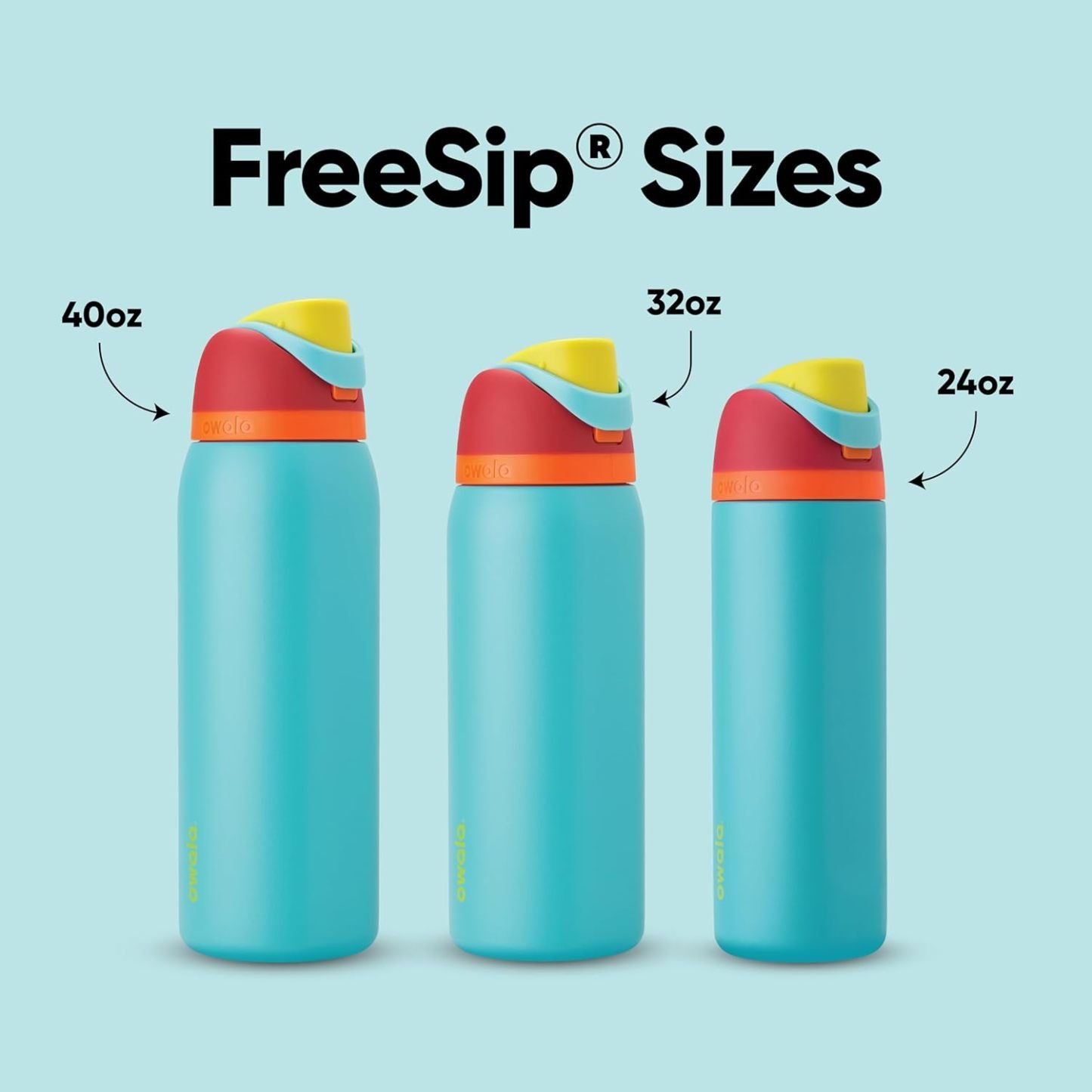 Owala FreeSip Insulated Stainless Steel Water Bottle with Straw, BPA-Free Sports Water Bottle, Great for Travel, 24 Oz, Denim