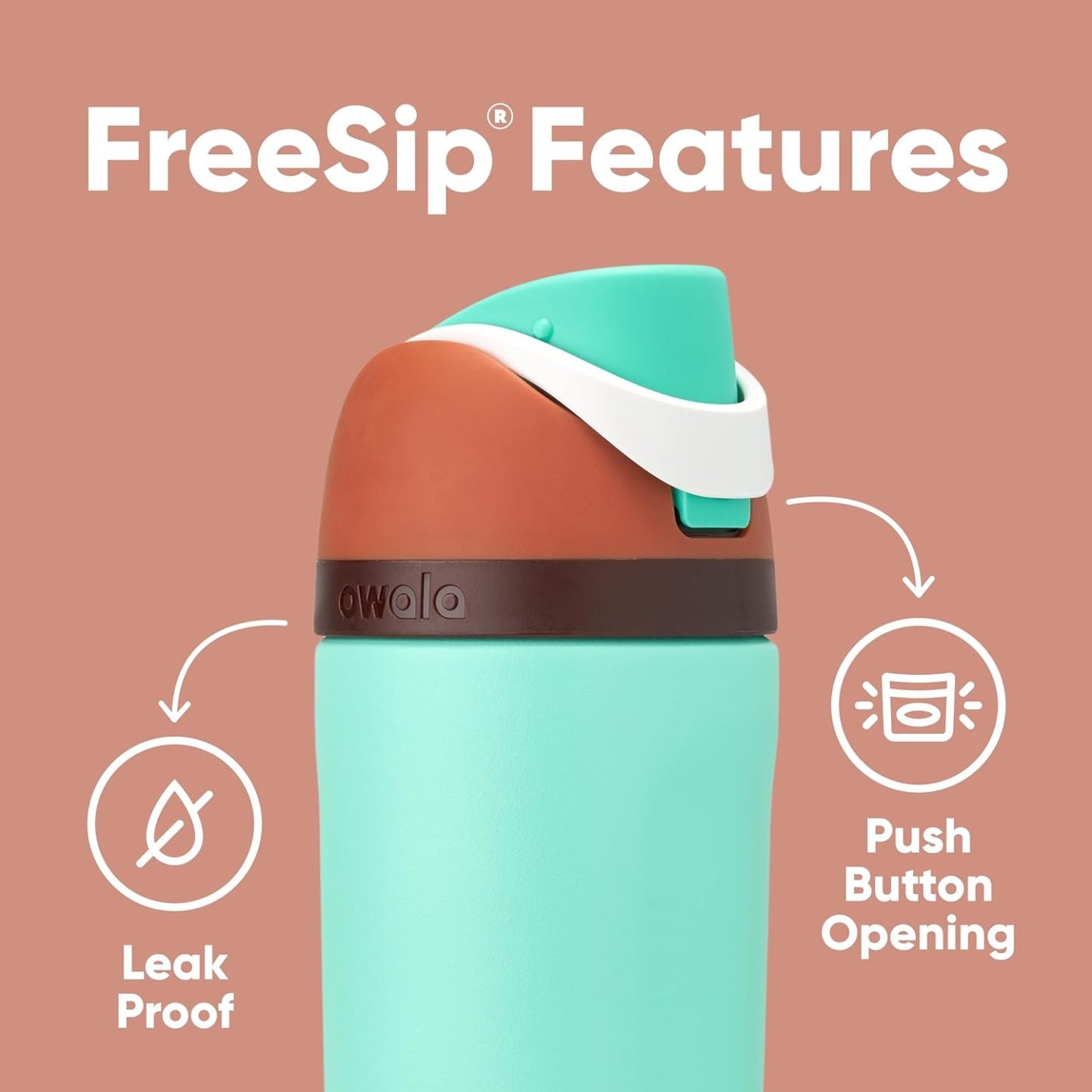 Owala FreeSip Insulated Stainless Steel Water Bottle with Straw, BPA-Free Sports Water Bottle, Great for Travel, 24 Oz, Denim