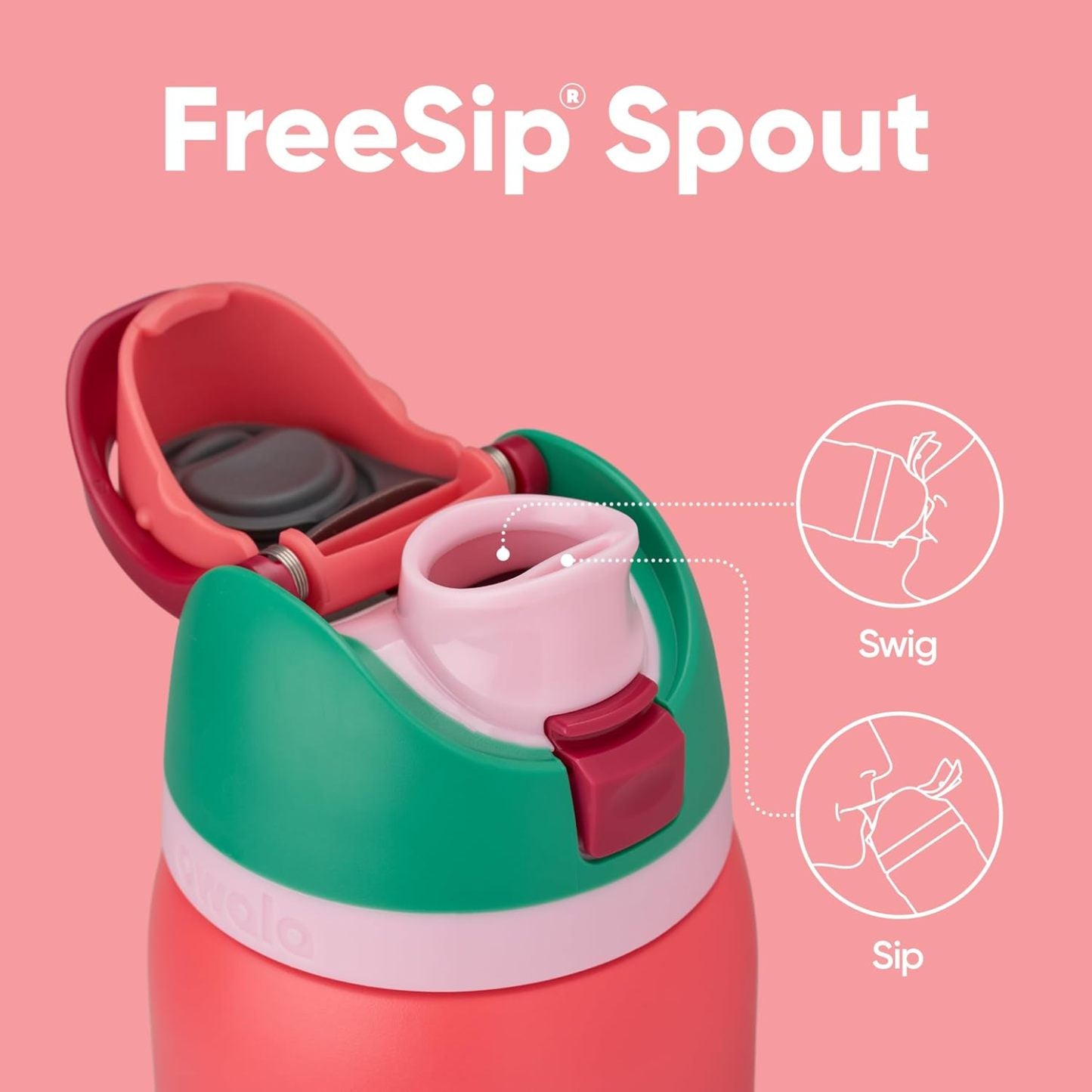 Owala FreeSip Insulated Stainless Steel Water Bottle with Straw, BPA-Free Sports Water Bottle, Great for Travel, 24 Oz, Denim