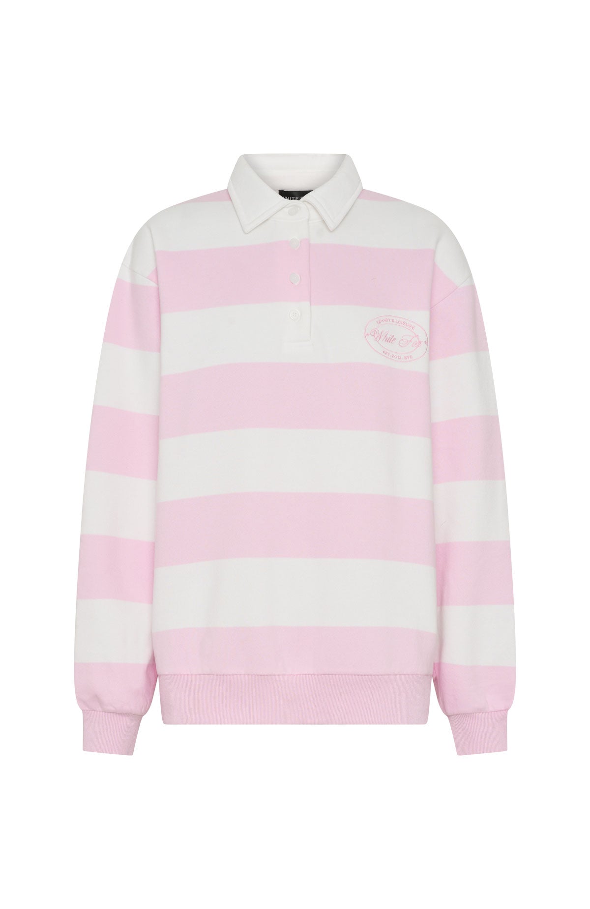 Moving Fast Oversized Henley Sweater Ballet Pink